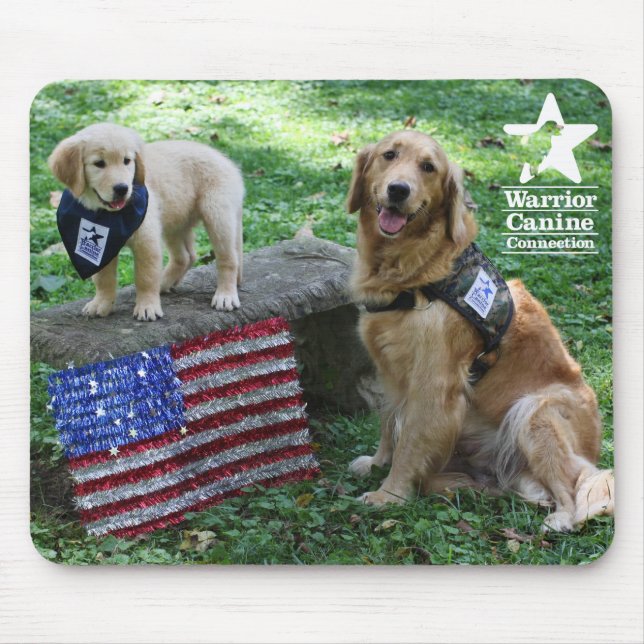 Mousepad do azevinho e do filhote de cachorro (Frente)