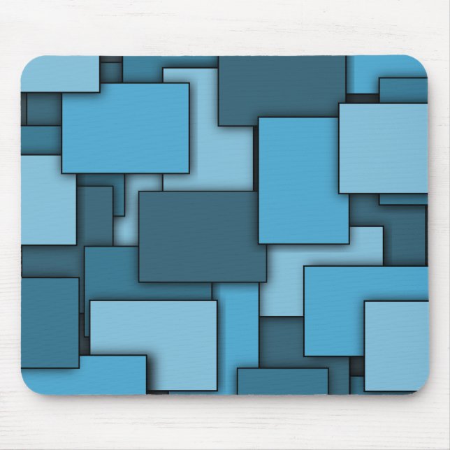 Mousepad do azul do Multi-Retângulo (Frente)