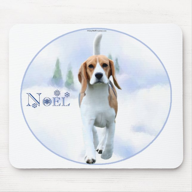 Mousepad do beagle do Noel (Frente)