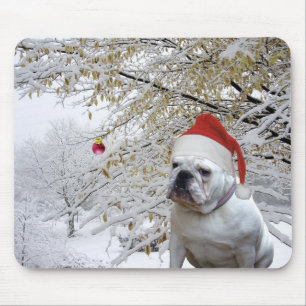 Mousepad do buldogue do White Christmas
