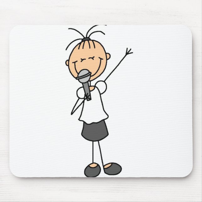Mousepad do Cantor em Formato de Bonequinho (Frente)