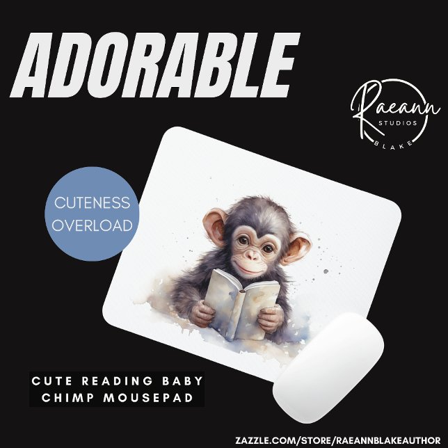 Mousepad do Chimpanzé Leitor Fofo (Criador carregado)