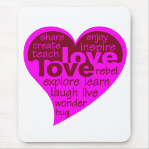 Mousepad do Coração de Amor