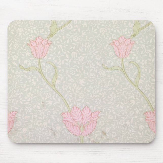 Mousepad Do "design do papel de parede da tulipa jardim", (Frente)