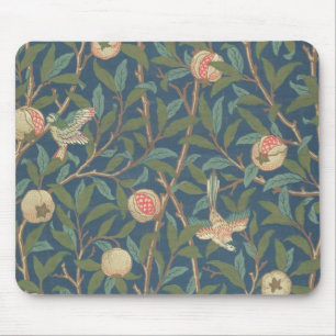 Mousepad Do "design do papel de parede pássaro e da romã"