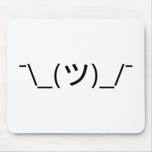 Mousepad ¯ do Emoticon da encolho de ombros \ japonês