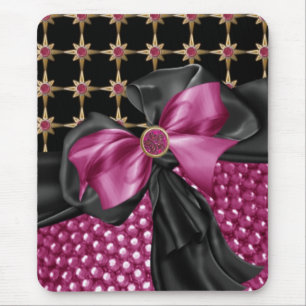 mousepad do falso florescido, Jeweled & do cristal