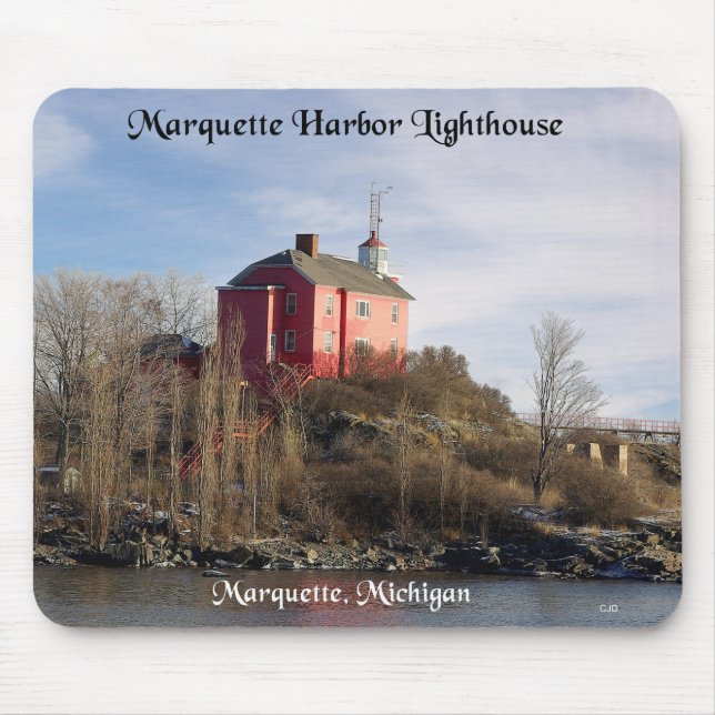 Mousepad do farol de Marquette Harbor (Frente)
