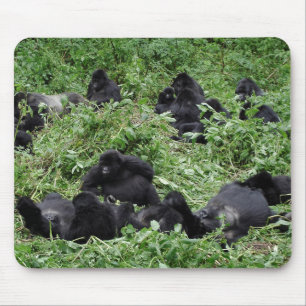 Mousepad do grupo do gorila de montanha
