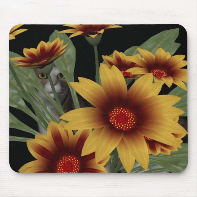 Mousepad do jardim do gato (Frente)