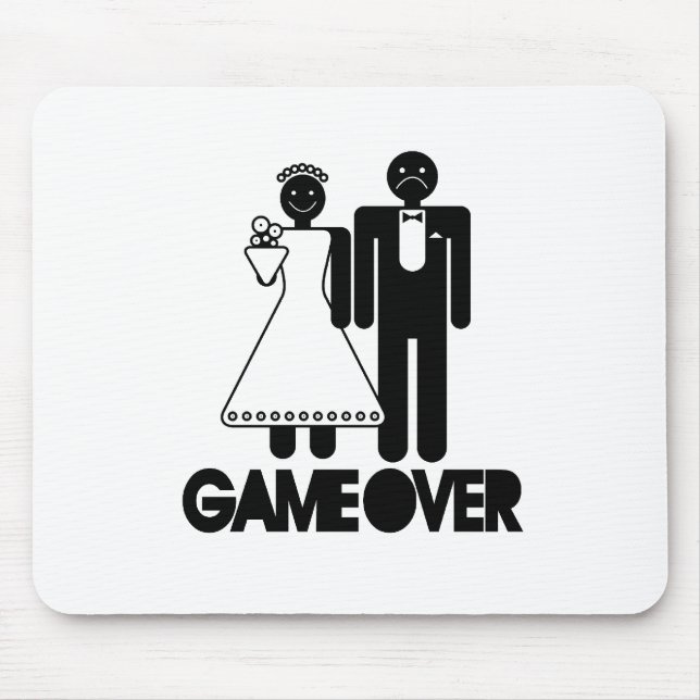 Mousepad Do jogo presentes de casamento engraçados sobre - (Frente)