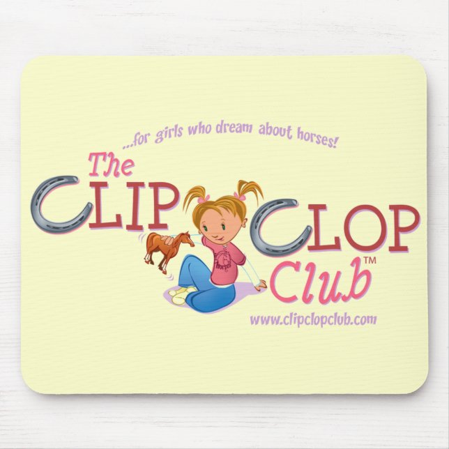 Mousepad do logotipo de ClipClopClub (Frente)