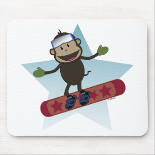 Mousepad do macaco do Snowboard