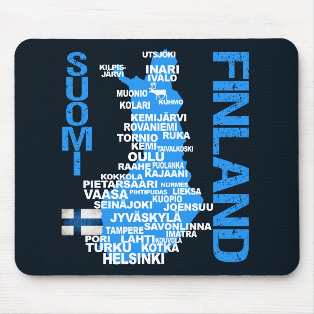 Mousepad do MAPA de FINLANDIA (Frente)
