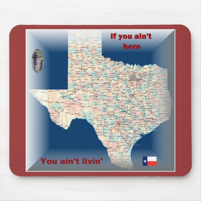 mousepad do mapa de texas (Frente)