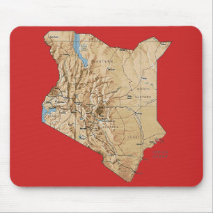 Mousepad do mapa do Quênia