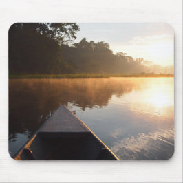 Mousepad do nascer do sol da floresta húmida de