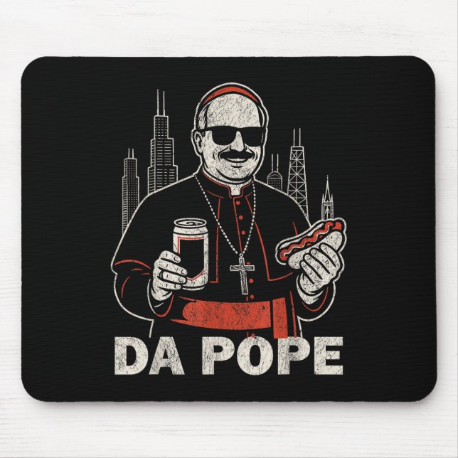 Mousepad Do Papa Da América O Papa Leo Xiv Engraçado Vi (Frente)