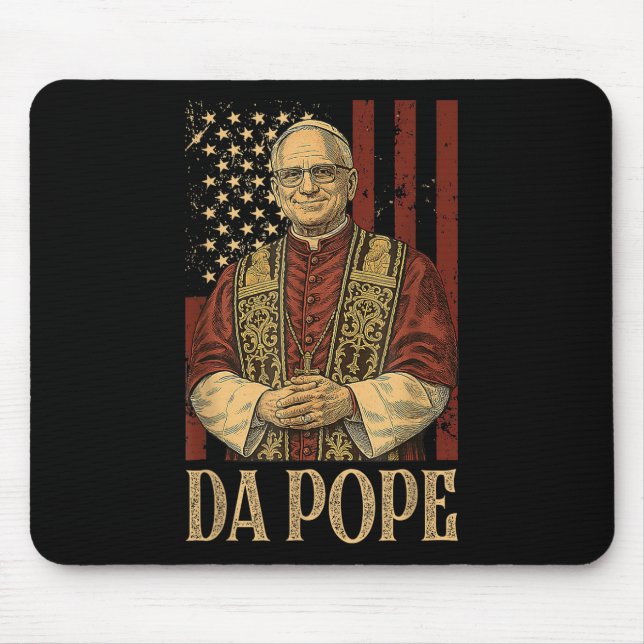 Mousepad Do Papa Leo Xiv Novo Papa Homens Engraçados Humor  (Frente)