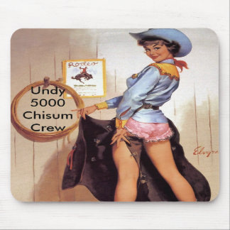 Mousepad do pinup da menina da vaca