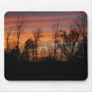 Mousepad do por do sol do fulgor alaranjado