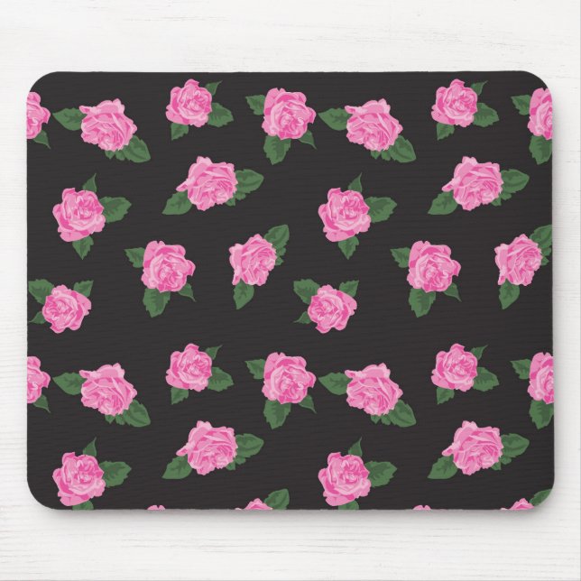 Mousepad do rosa do preto e do rosa (Frente)