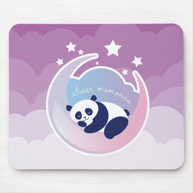 Mousepad do roxo da panda do sono (Frente)