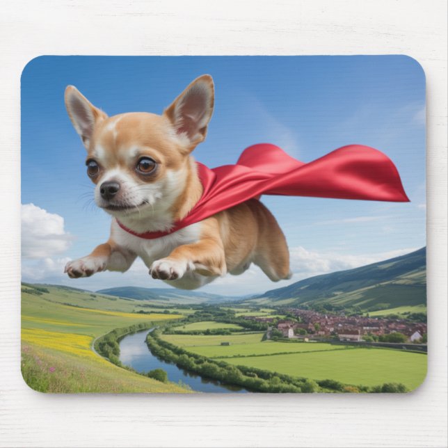 Mousepad do Super-Herói Chihuahua (Frente)
