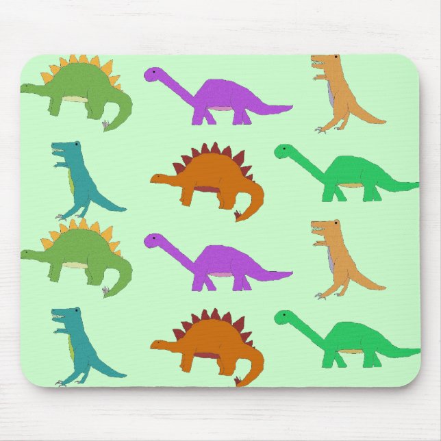 Mousepad do teste padrão do dinossauro (Frente)
