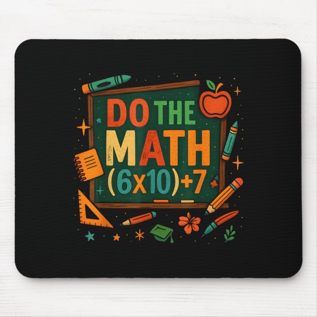 Mousepad Do The Math 67 Funny Equation Chalkboard School Ar (Frente)