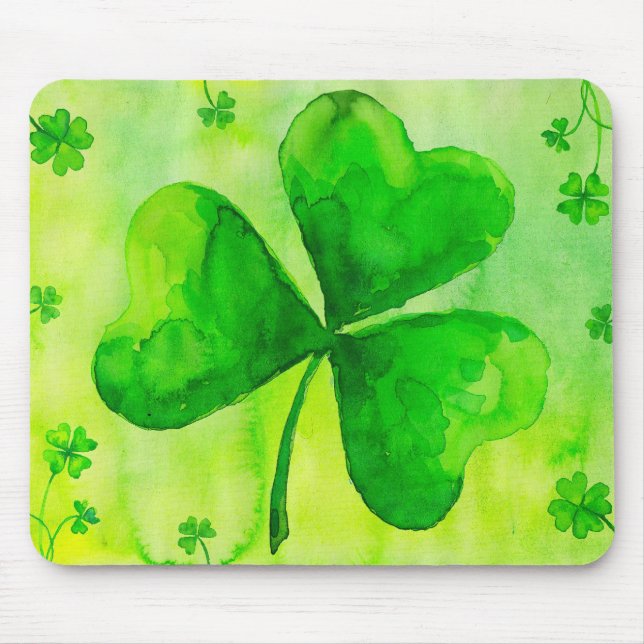 Mousepad do trevo do Aquarelle (Frente)