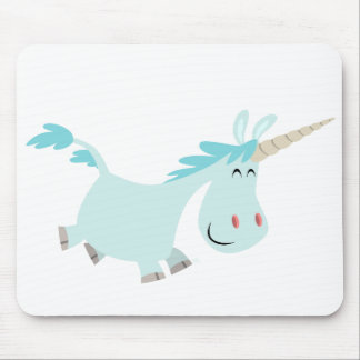 Mousepad do Unicórnio de Cartoon Azul