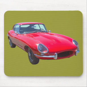 Mousepad Do vermelho de Jaguar XKE carro 1964 de esportes