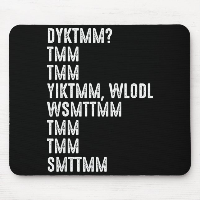 Mousepad Do You Know The Muffin Man Dyktmm Funny Quote  (Frente)