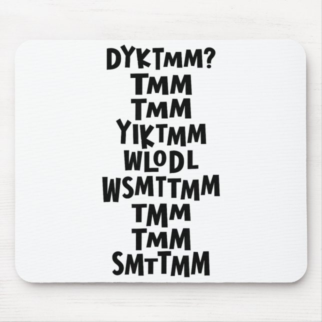 Mousepad Do You Know The Muffin Man Dyktmm Nostalgia Funny  (Frente)