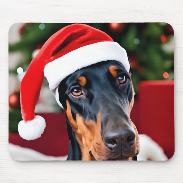 Mousepad Doberman Christmas (Frente)