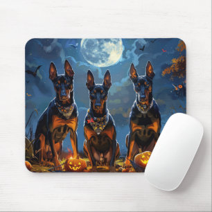 Mousepad Doberman Halloween Spooky