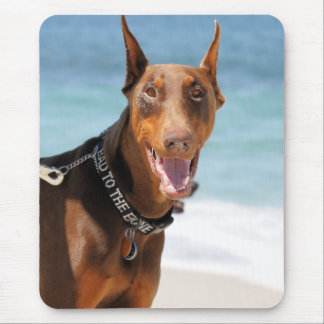 Mousepad Doberman - vermelho - mau ao osso
