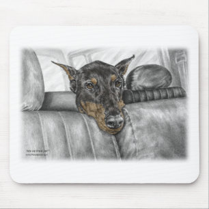 Mousepad Doberman Viajando no Carro