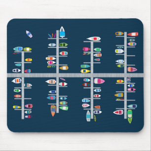 Mousepad Docas do barco multi no marinho
