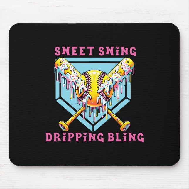 Mousepad Doce Balanço Pingente Brilho Softll Sorvete Goteja (Frente)