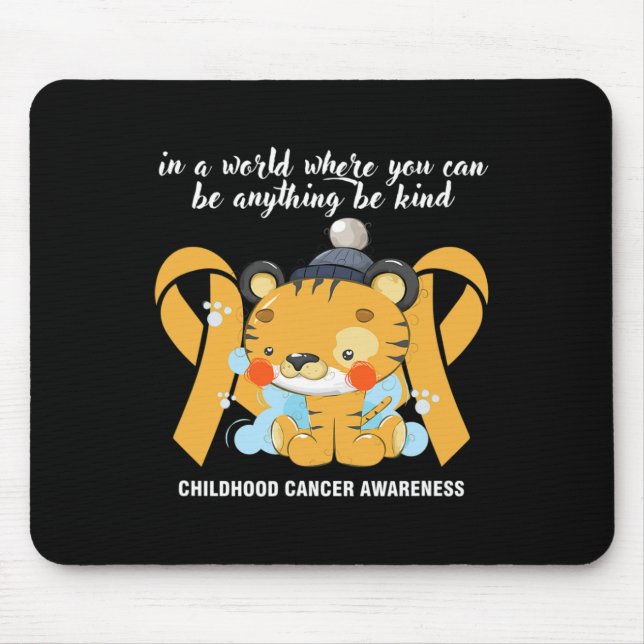Mousepad Doce banda amarela mês de conhecimento do cancer B (Frente)
