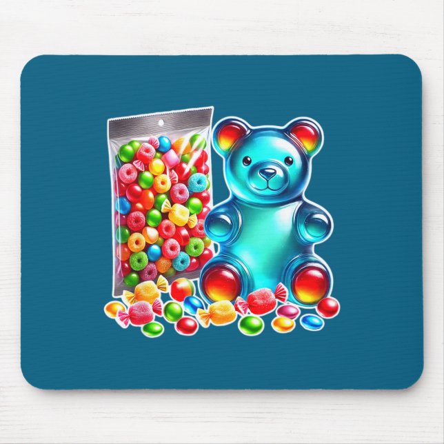 Mousepad Doce de urso de goma azedo  (Frente)