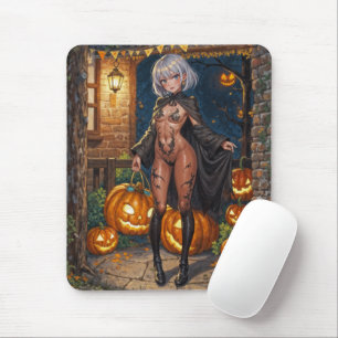 Mousepad Doce ou Travessura, Corajosa Garota de Fantasia de