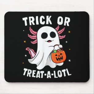 Mousepad Doce ou Travessura Um Lotl Axolote Fantasia de Hal