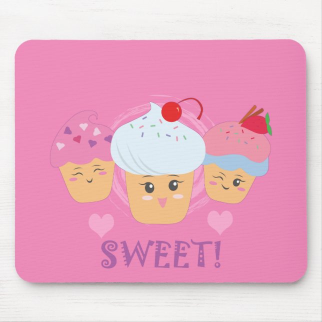 Mousepad Doce Treatores - Cupcakes! (Frente)