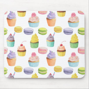 Mousepad Doces, cupcakes e macarões