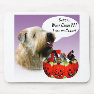 Mousepad Doces de Terrier Halloween, De Roda Revestida Maci