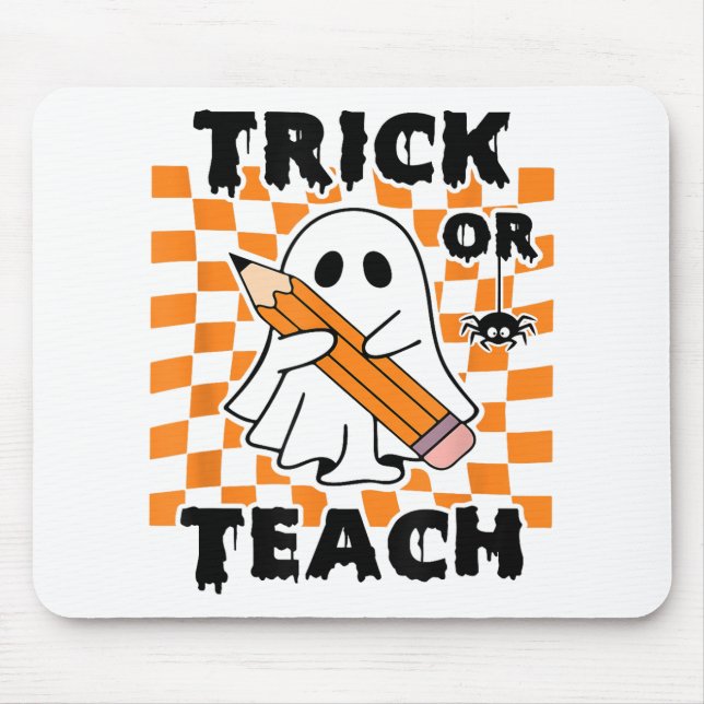 Mousepad Doces De Trick Ou Ensino-Fantasmas Retro-Grooven (Frente)