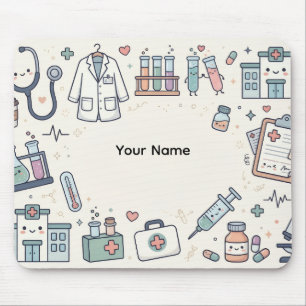 Mousepad Doces Desenhos Médicos Kawaii